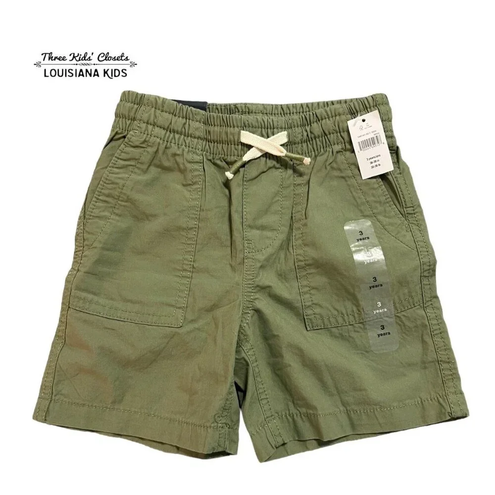 NEW Baby Gap 3Y Olive Green Pull-On Shorts